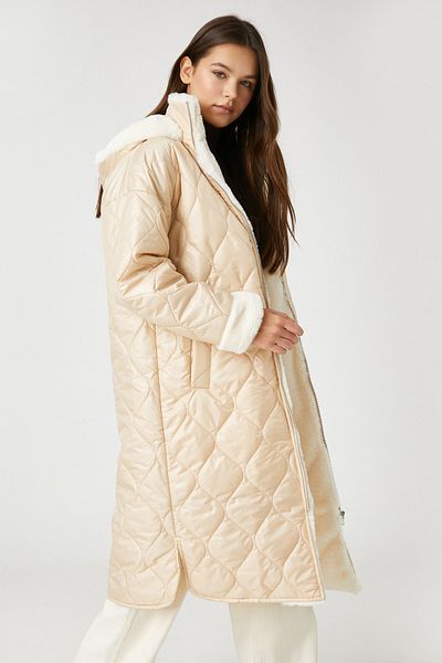Koton Women's Beige Coat 3WAL00045IW