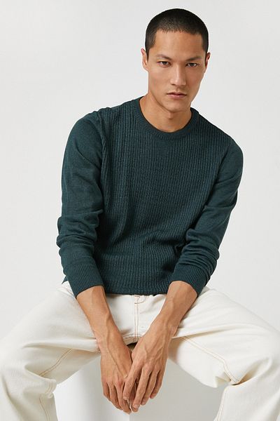 Koton Pullover - Grün - Regular Fit
