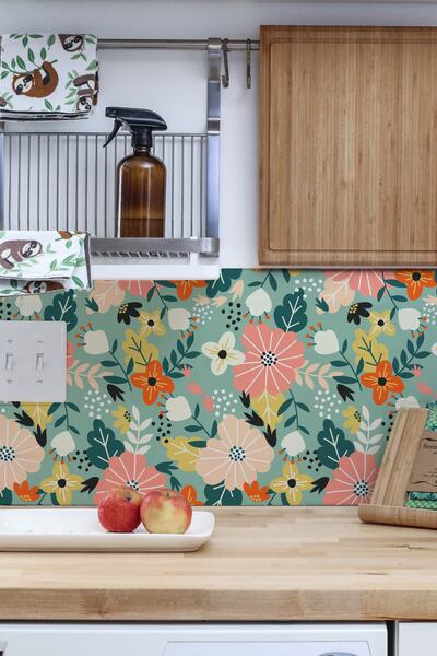 DECORIO HOME Mutfak Tezgah Arası & Banyo Fayans Kendinden Yapışkanlı Folyo Kaplama Sticker