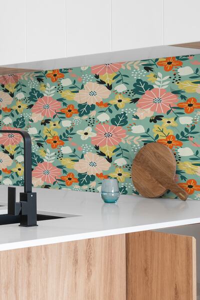 DECORIO HOME Mutfak Tezgah Arası & Banyo Fayans Kendinden Yapışkanlı Folyo Kaplama Sticker