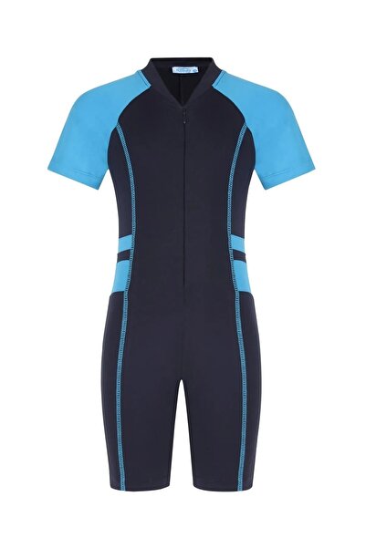 TESMAY Kısa Kollu Çocuk Yüzücü Mayo Boneli Tulum Mayo