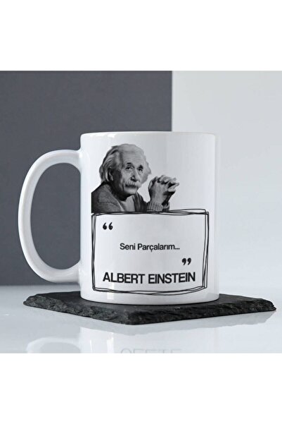 IŞILAY REKLAM كوب بورسلين - كوب أينشتاين المضحك - قابل للغسل في الغسالة