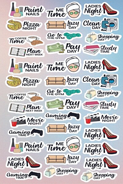 sanatıbedi 39'lu Planlayıcı Temalı Ajanda Notebook Bullet Journal Defter Stic...