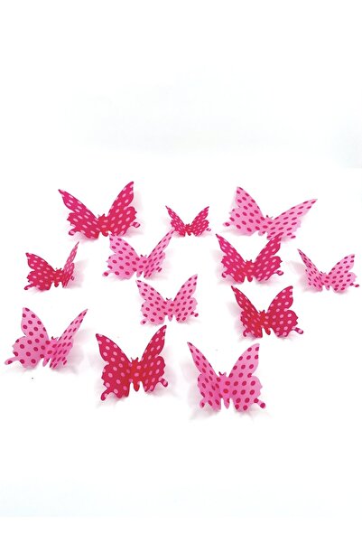 SHEKER HOME طقم استيكر فراشة 3D PVC 12 قطعة