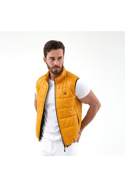 Tamer Tanca Men's Genuine Leather Vest Leather Coat 382 2160 Erk Leather Vest Sk22/23