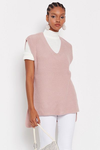 Hopoi Women's Powder V-Neck Sweater T3114
