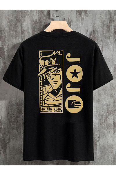 DEEPSENCE Black Unisex Oversize T-shirt Jojo Back Print