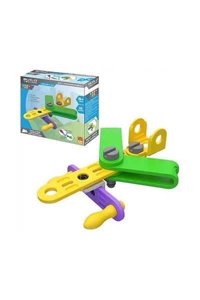Roy Toy Plug-in Vehicles 15 Pieces Small Airplane DIY Game Set for Children Over 3 Years Old