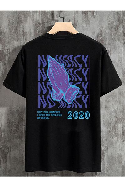 DEEPSENCE Black Unisex Oversize T-shirt No Mercy Back Print