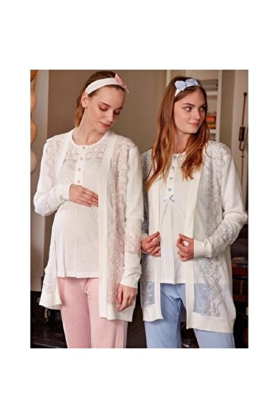 Feyza Pembe 3 Lü Set Lohusa Takımı Saç Bandana Hediyeli