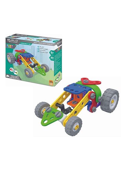 Roy Toy Unmountable Vehicles 63 Piece Rally DIY Game Set for Kids Ages 3+