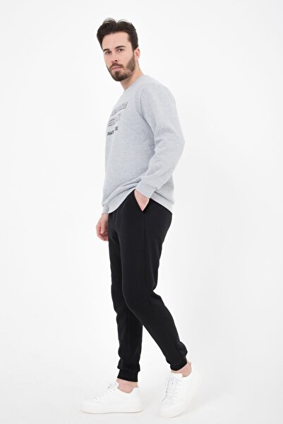 defys Чоловічі штани з еластичним поясом, прямий крій, джоггер, чорні