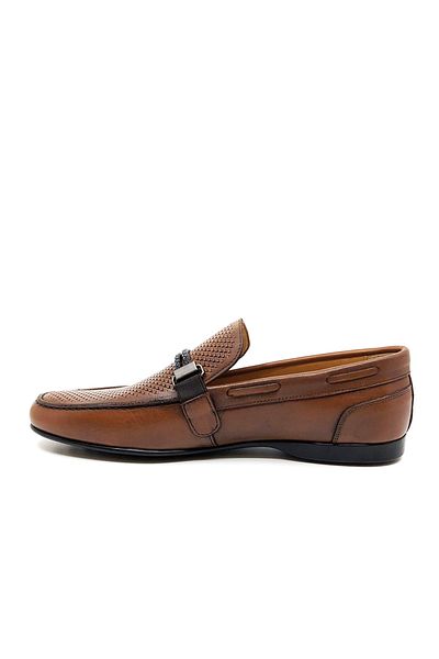 Fosco Fsc2076 Tan Men's Printed Front Belted Shoes