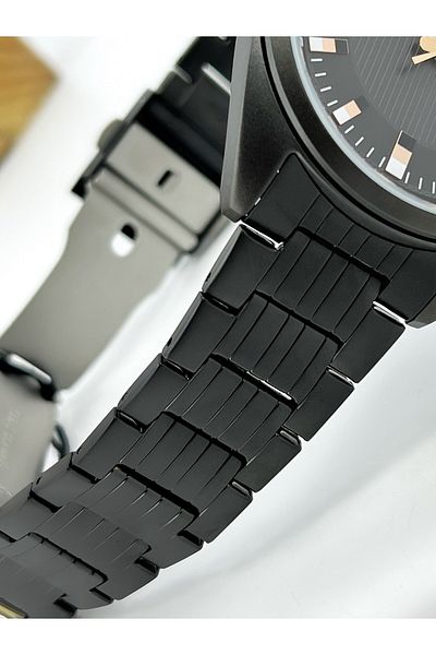 Ferrucci Special Design Men's Calendar Wristwatch 3 Atm Waterproof Black Color Steel Cord