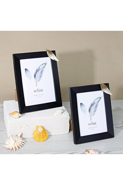 Selim 13x18 Leaf Frame Black Gold