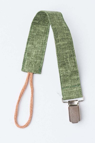 MyVera Green Melted Pacifier Strap - Fabric Cotton Laced Pacifier Chain - Pacifier Holder