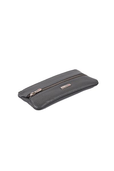 Eminsa Unisex Gray Leather Keychain