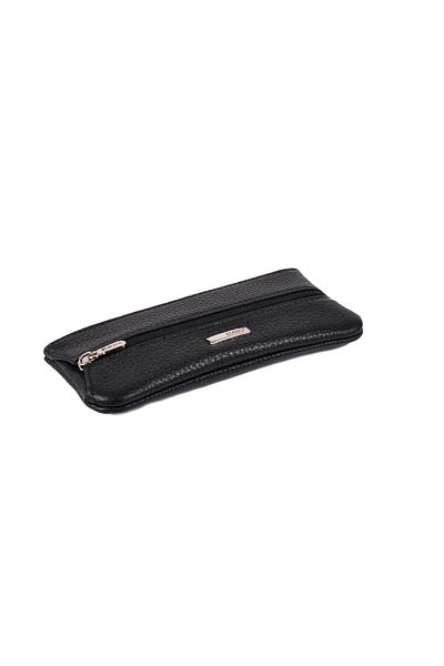 Eminsa Unisex Black Leather Keychain