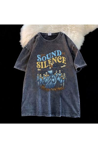 Touz Πλένεται The Sound Of Silence Unisex Vintage T-shirt