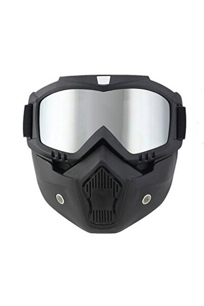 ebakbak Cross Motosiklet Bisiklet Gözlüğü Açık Kask Maskesi Süngerli Bant Las...