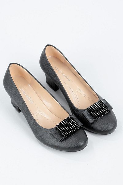 Adım Adım Women's Black Laser Classic Heeled Shoes