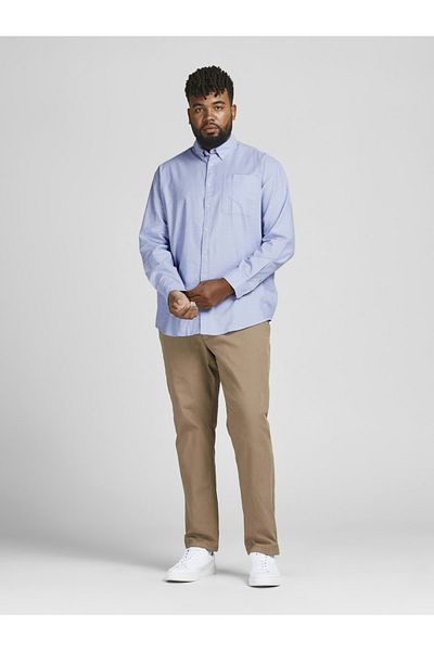 Jack & Jones Класическа риза Оксфорд - голям размер -12190444