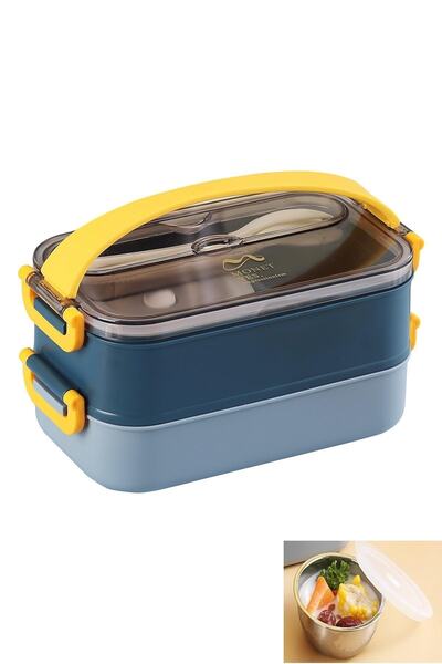 Vagonlife Bento Lunch Box New Generation Lunch Box for Office-School - Soup Bowl Model - Stainless Steel