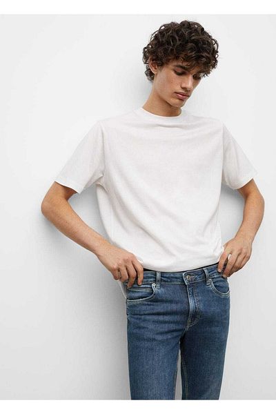 Mango Teen Завужені джинси з рваною деталлю