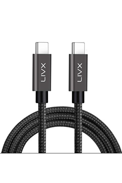 LivX Solid Type C To Type C 100 Watt Süper Hızlı Şarj Data Kablosu 2 Metre Pd