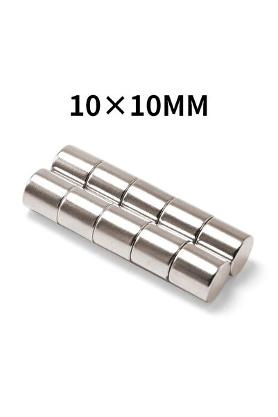 Dünya Magnet Silindir Neodyum Mıknatıs, 5 Adet, Süper Güçlü, Çap 10 Mm X Kalı...