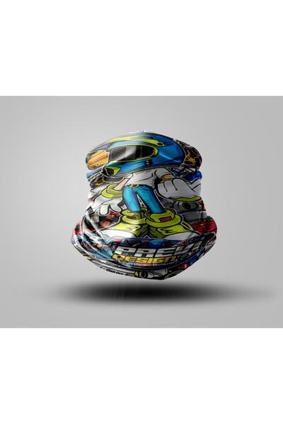 Buffalo Мотоциклетна маска с шийна превръзка за външна употреба, унисекс, 5 броя в опаковка