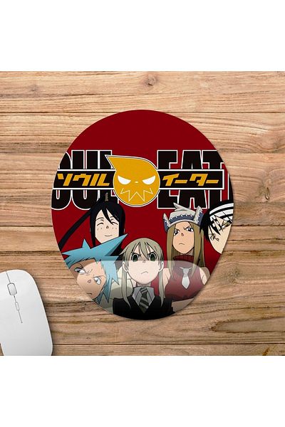 Pixxa نموذج لوحة ماوس يدعم المعصم من Soul Eater - 1 بيضاوي