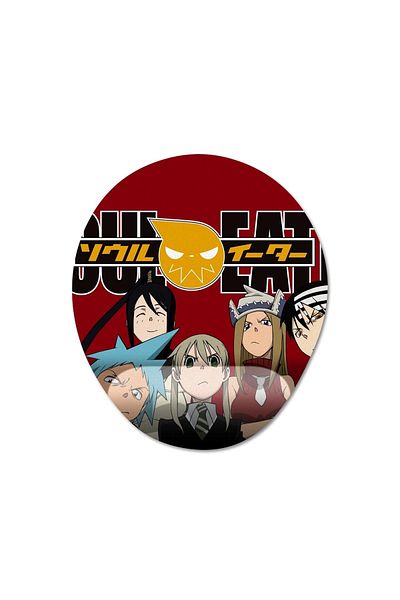 Pixxa نموذج لوحة ماوس يدعم المعصم من Soul Eater - 1 بيضاوي
