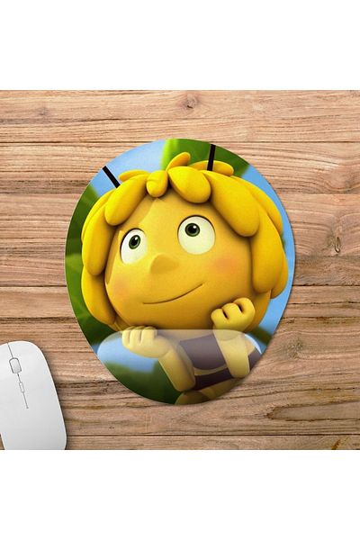 Pixxa موديل لوحة ماوس مدعومة للمعصم من Bee Maya - 3 بيضاوي