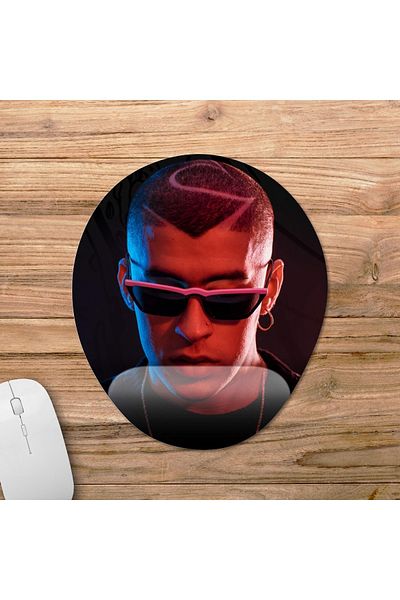 Pixxa نموذج لوحة ماوس بدعم المعصم من Bad Bunny - 2 بيضاوي