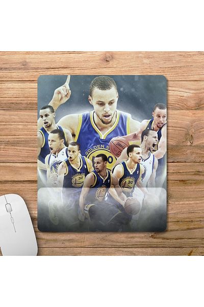 Pixxa ستيفن كاري - ستيف كاري - جولدن ستايت ووريورز - نموذج لوحة ماوس لدعم المعصم NBA - 3