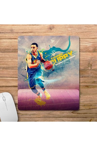 Pixxa ستيفن كاري - ستيف كاري - محارب الدولة الذهبية - لوحة ماوس بمساعدة المعصم من Nba موديل - 6