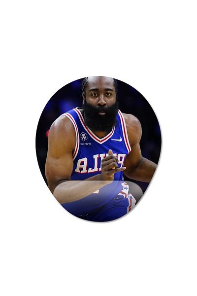 Pixxa جيمس هاردن - فيلادلفيا 76ers - لوحة ماوس بمساعدة المعصم من Nba موديل - 1 بيضاوي