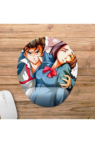 Pixxa موديل لوحة ماوس مع مسند للمعصم من Parasyte - 3 بيضاوي