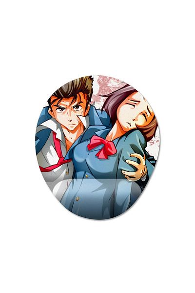 Pixxa موديل لوحة ماوس مع مسند للمعصم من Parasyte - 3 بيضاوي