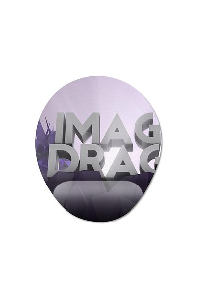 Pixxa نموذج لوحة ماوس يدعم المعصم من Imagine Dragons - 4 بيضاوي