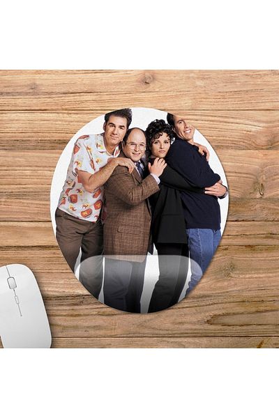 Pixxa نموذج لوحة ماوس دعم المعصم من Seinfeld - 3 بيضاوي