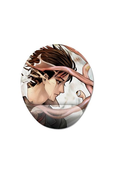 Pixxa موديل لوحة ماوس مع مسند للمعصم من Parasyte - 2 بيضاوي