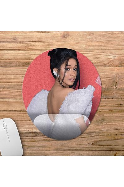 Pixxa موديل لوحة ماوس كاردي بي مع مسند للمعصم - 1 بيضاوي