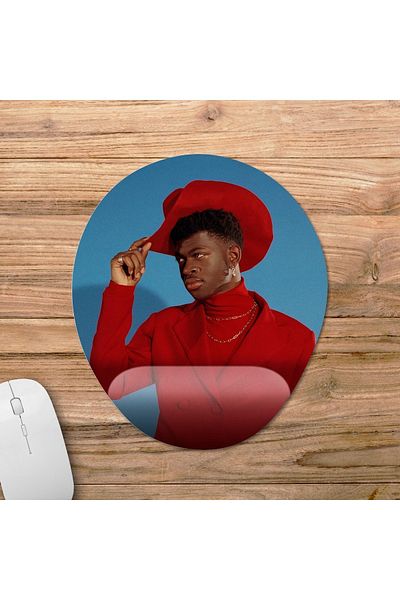 Pixxa موديل لوحة ماوس Lil Nas X مع مسند للمعصم - 3 بيضاوي