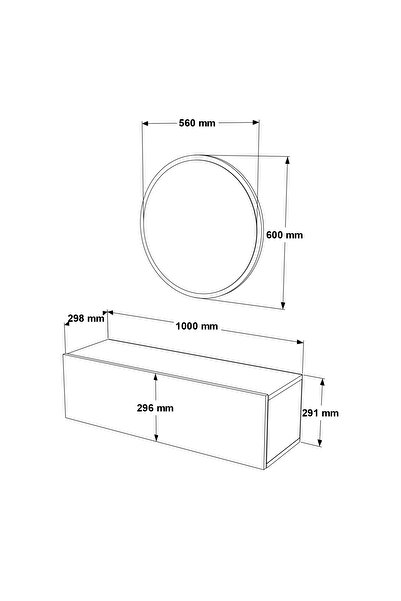L'occi Concept Simon 100 Cm Kapaklı Aynalı Dresuar Antre Hol Sı2-aw Çam-beyaz