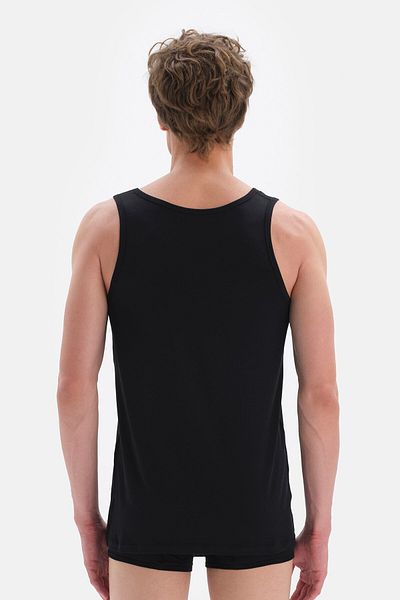 Dagi Men's Black Cotton 6-Piece Boxed Undershirt