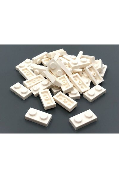 LEGO Moc Custom Accessory Creator Plate 1 X 2 Flat Brick White 8 Pieces Will Be Sent
