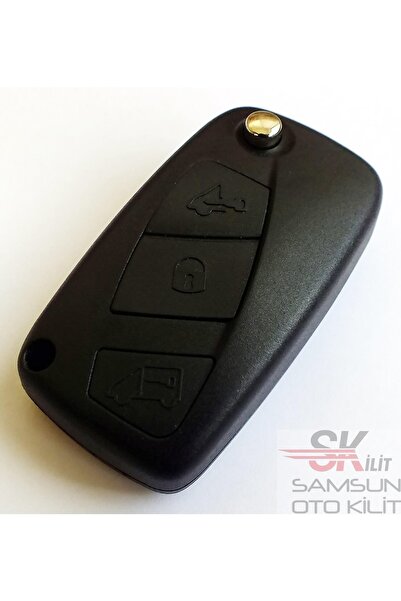 skilit samsun oto kilit Fiat Doblo Fiorino Linea Anahtar Kumanda Kabı Orjinal Metal Logolu