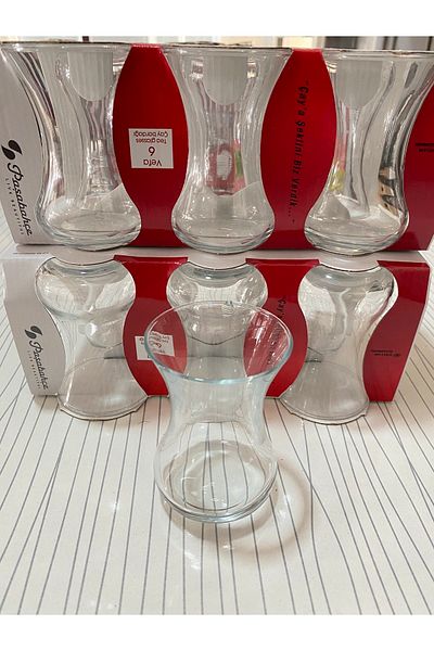 Paşabahçe Vefa 12-Piece Thin-Waisted Tea Cup 130 Cc
